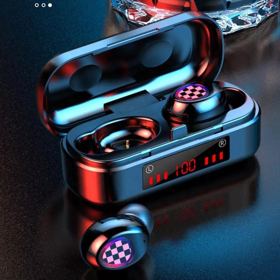 Hot TV7 Earphone 5.0 Wireless touch Headphone TWS Sports Waterproof Headset Earbuds LED Digital Ear Phone with Mic earphone