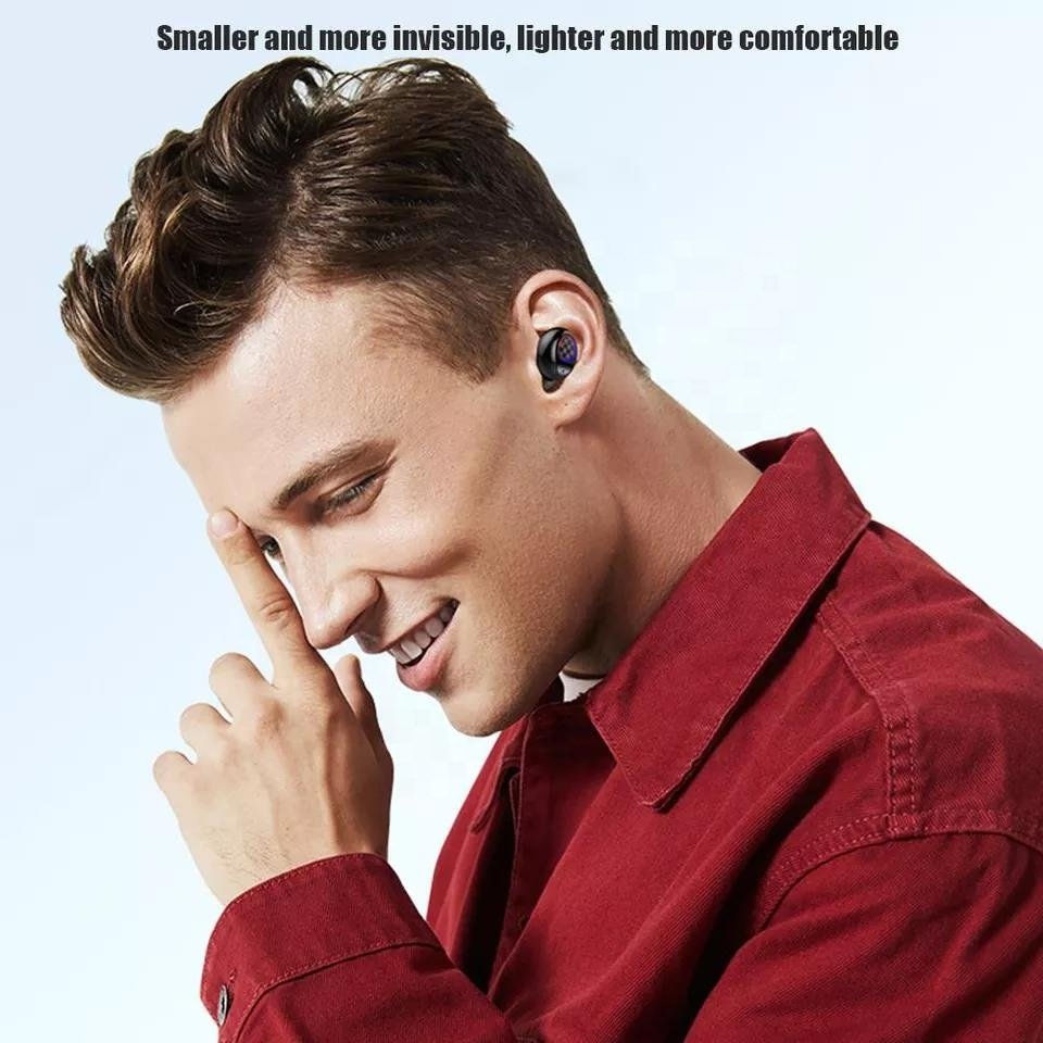 Hot TV7 Earphone 5.0 Wireless touch Headphone TWS Sports Waterproof Headset Earbuds LED Digital Ear Phone with Mic earphone