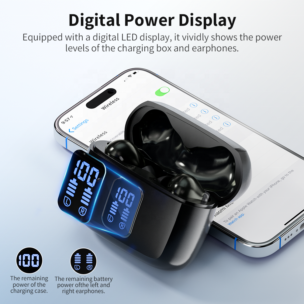 SANSUI W9 bluetooth earphone new style Wireless gaming headphones earbud in-ear noise cancelling tws earphones & headphones