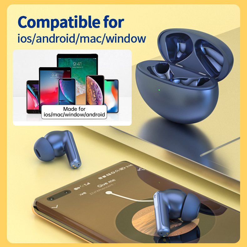 Wireless Charging Sport Headphones TWS Earbuds Gaming Headsets Ear Plugs Noise Cancelling Reduction Earplugs Anc Enc Earphones