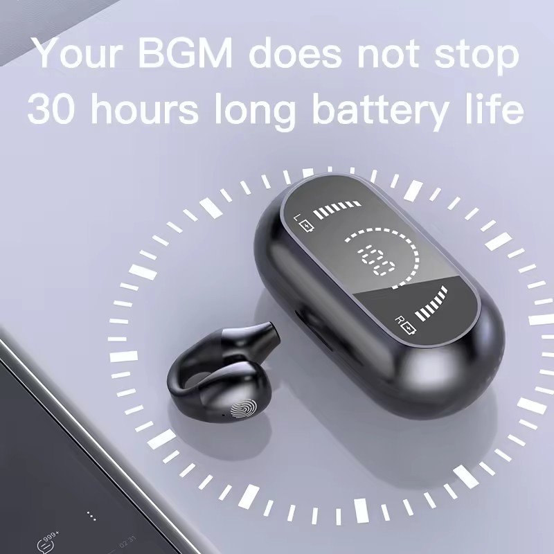 Tws wireless s03 gaming gamer air bone conduction noise cancelling open in ear clip ows earbuds earphones headphones waterproof