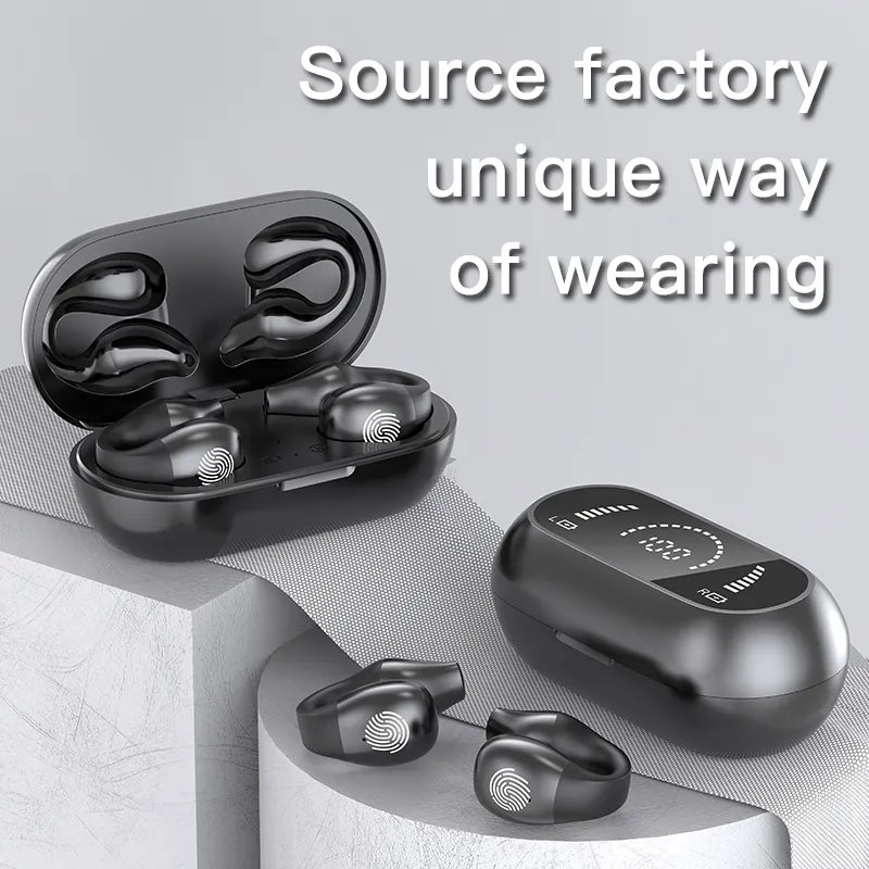 Tws wireless s03 gaming gamer air bone conduction noise cancelling open in ear clip ows earbuds earphones headphones waterproof