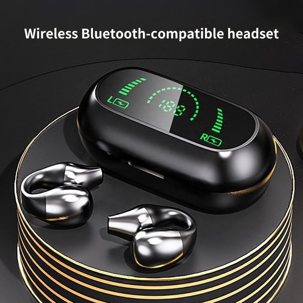 2024 Best selling TWS S03 ear clip earbuds air bone conduction ear hook sports gaming headset bt wireless earphone