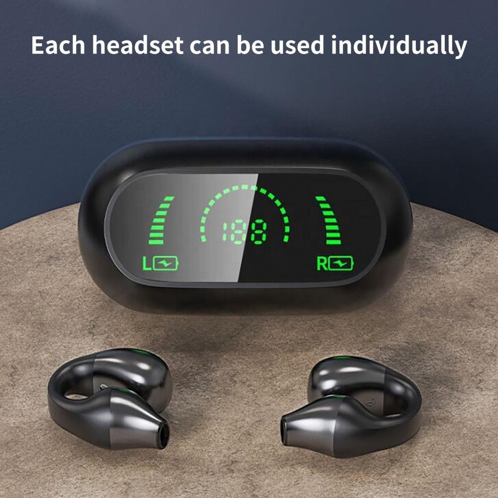 2024 Best selling TWS S03 ear clip earbuds air bone conduction ear hook sports gaming headset bt wireless earphone