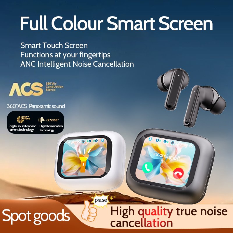 Wireless bt Earphones T9 LED Touch Screen Control Volume Adjustment Headphones Tour Pro 2 Long Standby Earbuds