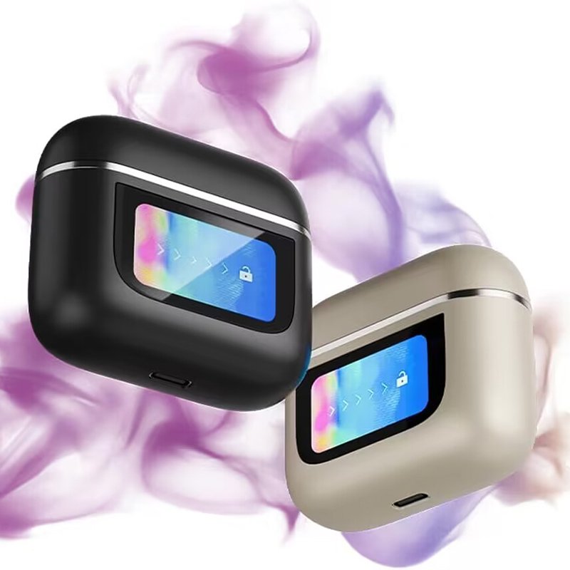 ANC Earphone V8 LCD Full Touch Screen Wireless Earbuds In Ear Waterproof TWS Gaming Wireless Earphone V8 Color Screen headphones