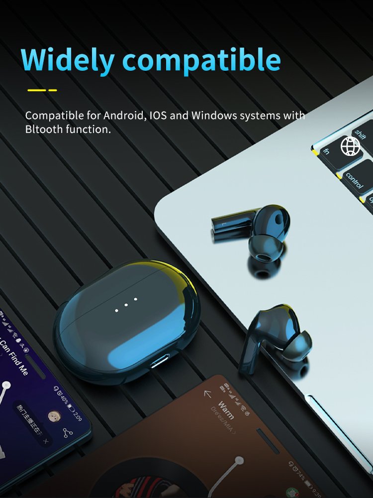 Factory Wholesale Noise Cancelling TWS Gaming Earphones BT V5.3 Sports Headsets ANC Wireless Earbuds In-Ear Headphones