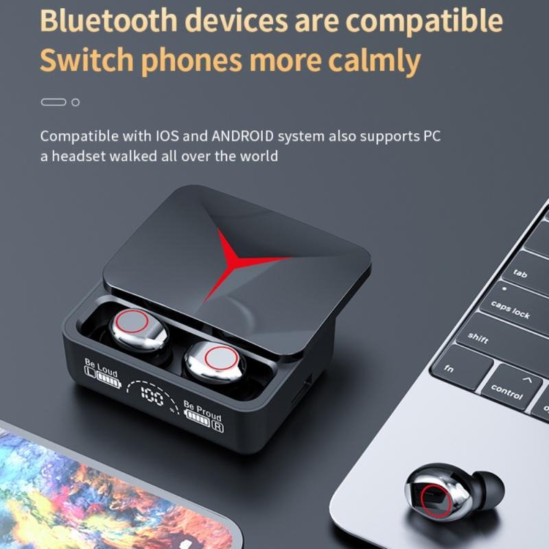 2025 new M90 TWS wireless headphones noise cancelling waterproof sport stereo in-ear earphone earbuds