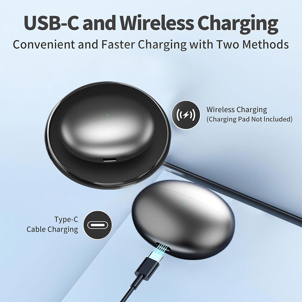 ENC Noise Cancellation Headphone IPX5 Waterproof In-Ear Ture Wireless Gaming Sports TWS Earbuds HiFi Stereo Earphone