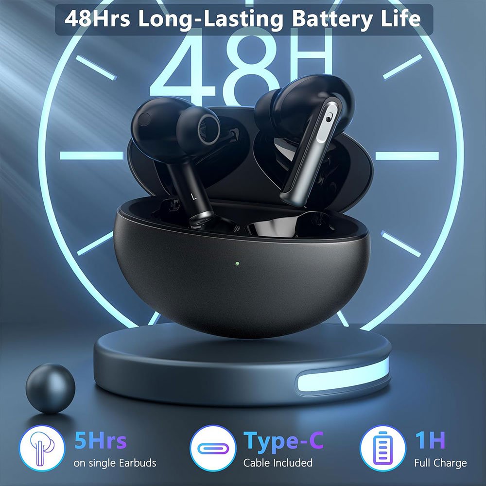 ENC Noise Cancellation Headphone IPX5 Waterproof In-Ear Ture Wireless Gaming Sports TWS Earbuds HiFi Stereo Earphone