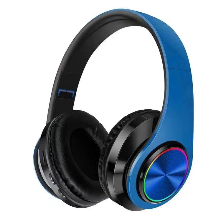 B39 Portable Wireless Headphones Foldable MP3 Player Headset Microphone LED Colorful Lights UV Waterproof Function BT Headset