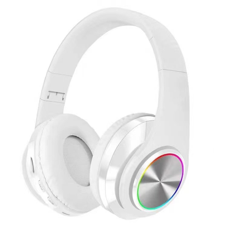 B39 Portable Wireless Headphones Foldable MP3 Player Headset Microphone LED Colorful Lights UV Waterproof Function BT Headset