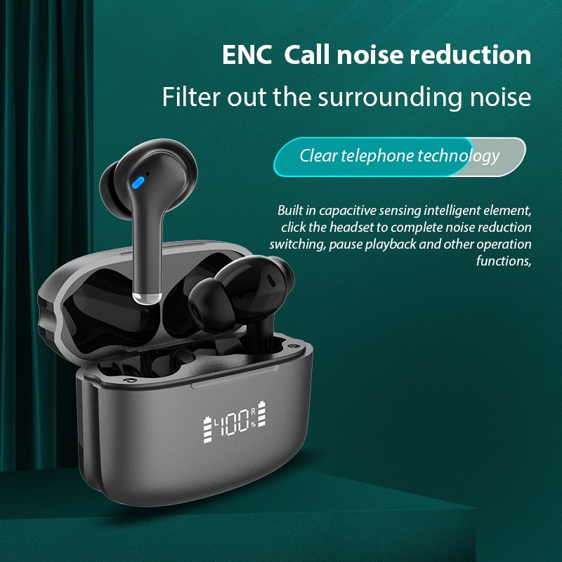 M48 TWS Mini Wireless Sport Headphone BT5.0 HD Stereo Touch Control Digital Display Headset Waterproof Earphone