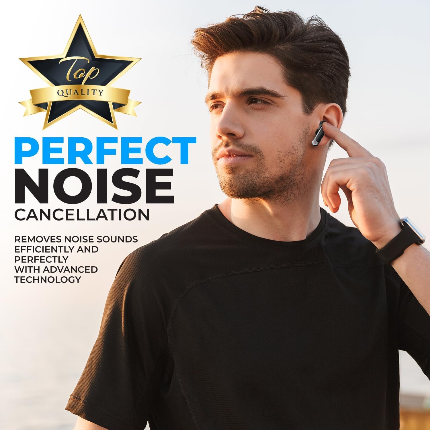 V8 LCD Touch Display Passive Noise-Cancelling Active Noise Reduction TWS Earbuds Wireless Headphone Headset for JBL Earphones A9