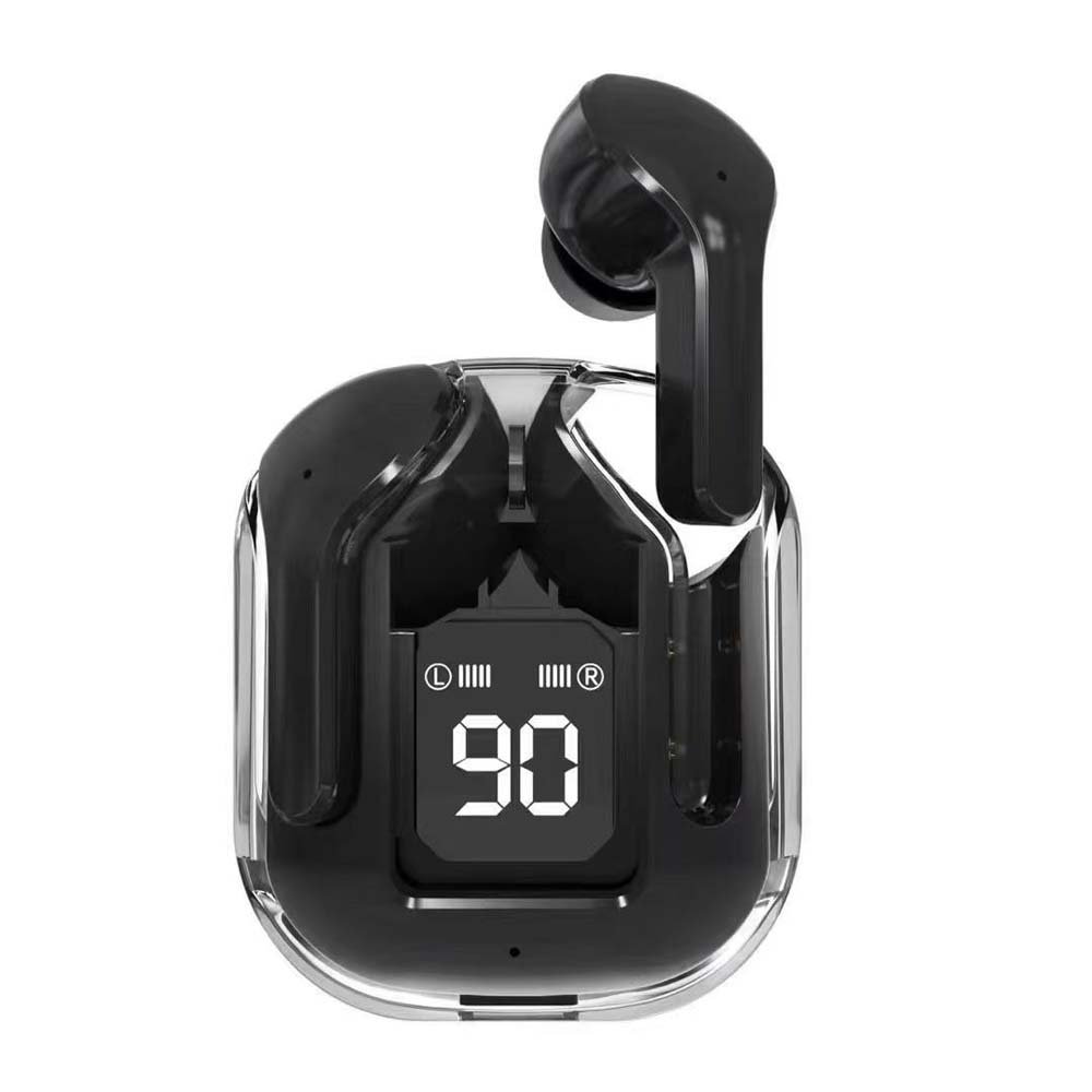 2024 New Fashion Colorful Transparent LED Digital Display True Wireless Stereo Earbuds & In-ear Headphone Bluetooth TWS Earphone