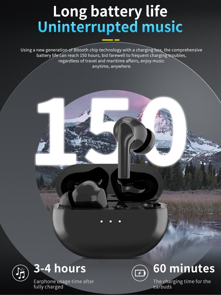 XY-50 Wireless Earbuds TWS Bluetooth Earbuds ANC Noise Cancelling Earphones In-Ear Headphones HiFi Stereo Sports Gaming Earphone