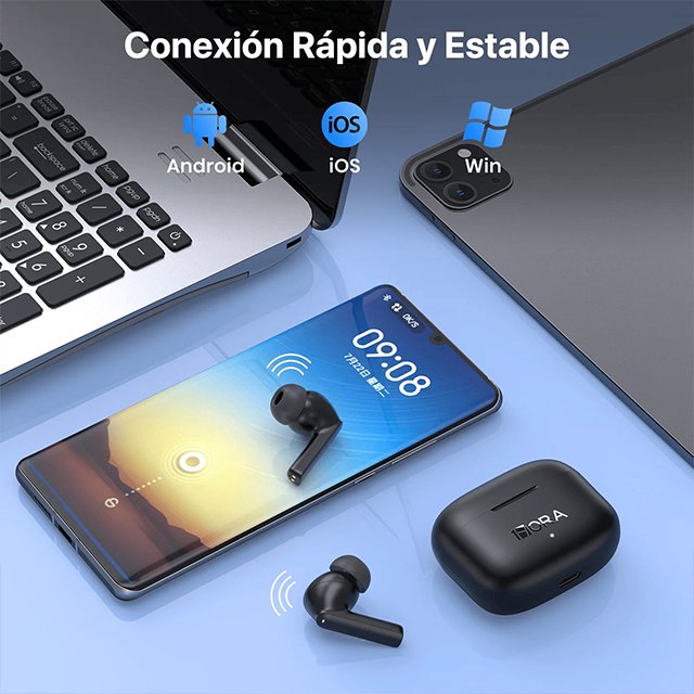 1HORA Wireless Headphones BT 5.3 High quality stereo sound, smooth sound AUT206