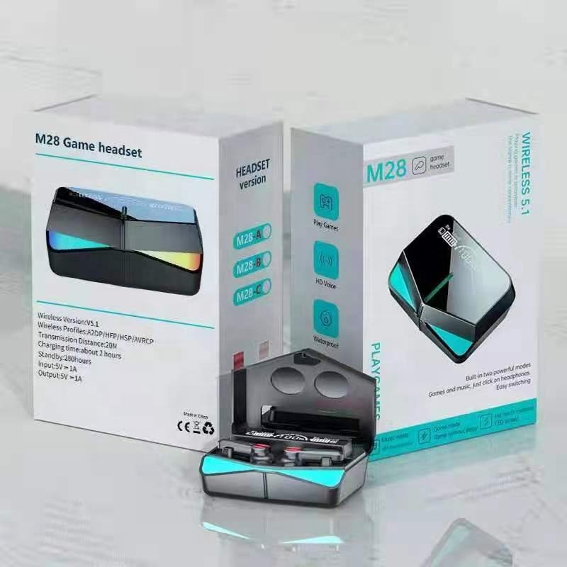 M28 TWS Game auriculares Wireless earphone Headphones With Mic Mini Stereo In-Ear Earbuds Sports Gaming Headset For Smart Phone