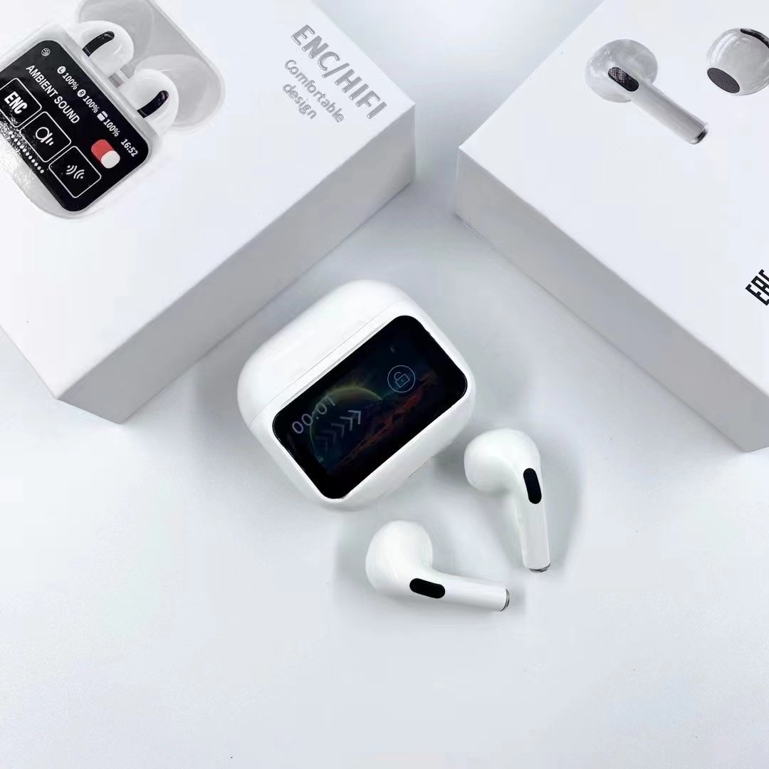 Wireless Earbuds A11 Pro Noise Cancelling ENC with Smart Touch Screen BT 5.4 in-ear Headphones