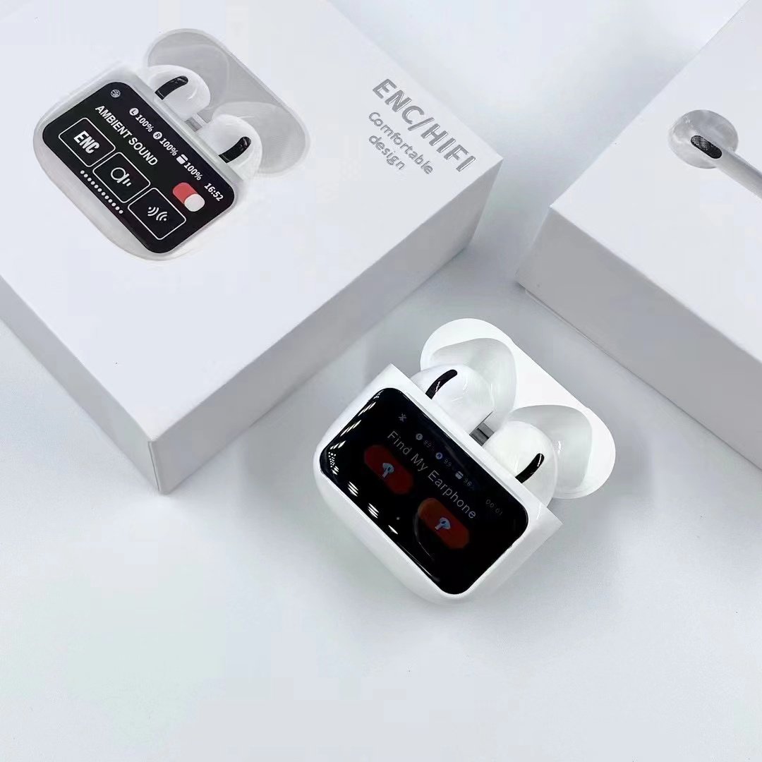 Wireless Earbuds A11 Pro Noise Cancelling ENC with Smart Touch Screen BT 5.4 in-ear Headphones