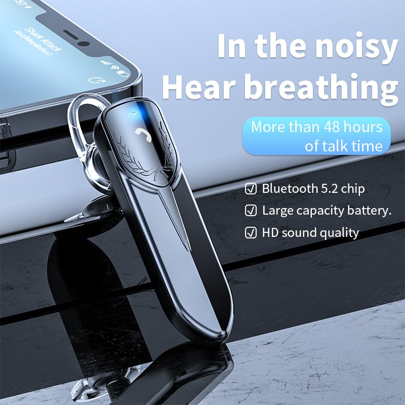 Business Noise Cancelling TWS Earphones & Headphones Reloj Single Ear Clip Wireless Stereo Earbuds
