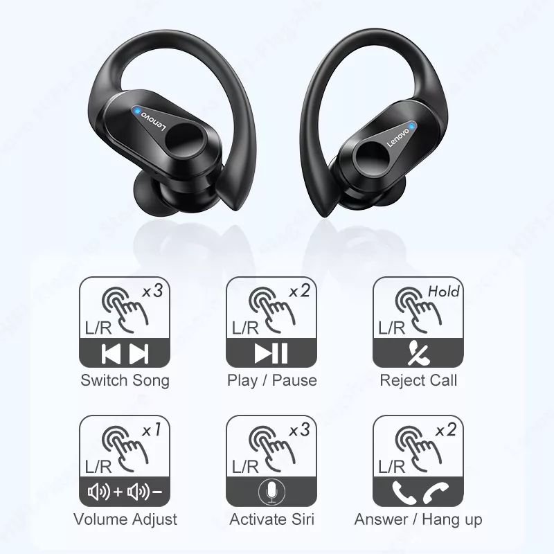 Hot Selling LP75 Tws Headphones BT5.3 Sports Stereo Surround Hifi Sound Quality Earbuds Wireless Charging Box