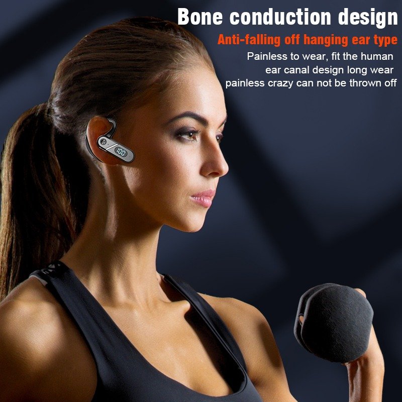 2023 V28 waterproof swimming training headphone sweatproof bass gaming noise cancelling bone conduction hanging earphones