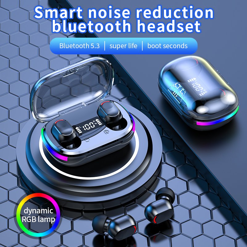 New Call Headset Lossless Sound Quality Stereo Call wireless auriculares breathing light TWS cheap earphone K10