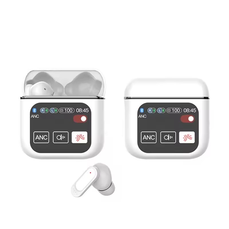 Newest ANC ENC Touch Screen BT 5.4 Wireless Earbuds Tws Earphone IPX4 Music bt Headphones