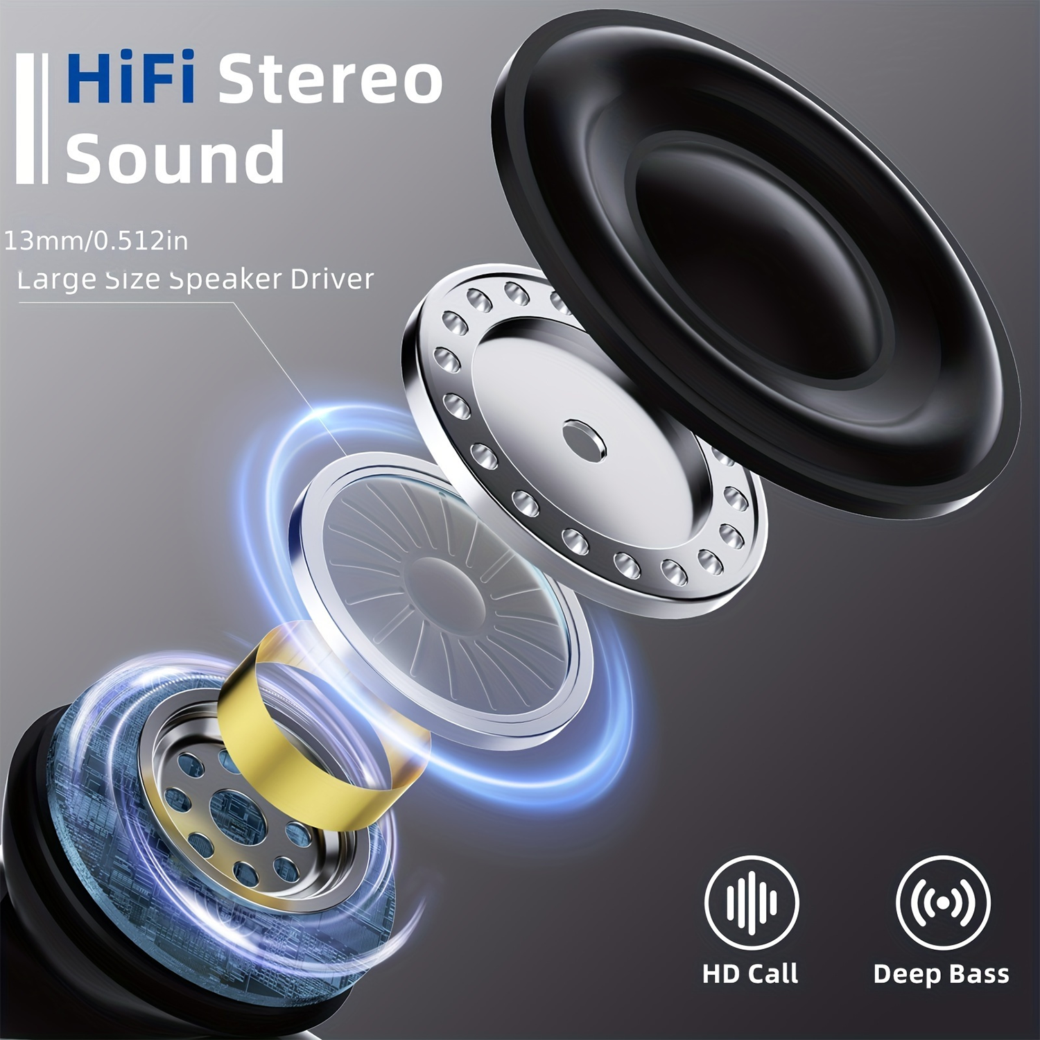 2024 New TWS Wireless Headphones Stereo Bass Sound Sports Gaming Earphone BT Earbuds Wireless Ear buds Earphones with Mic