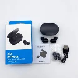 Cheapest high quality A6S tws earbuds wireless earphone noise cancelling mic headphones waterproof mini sports earbuds