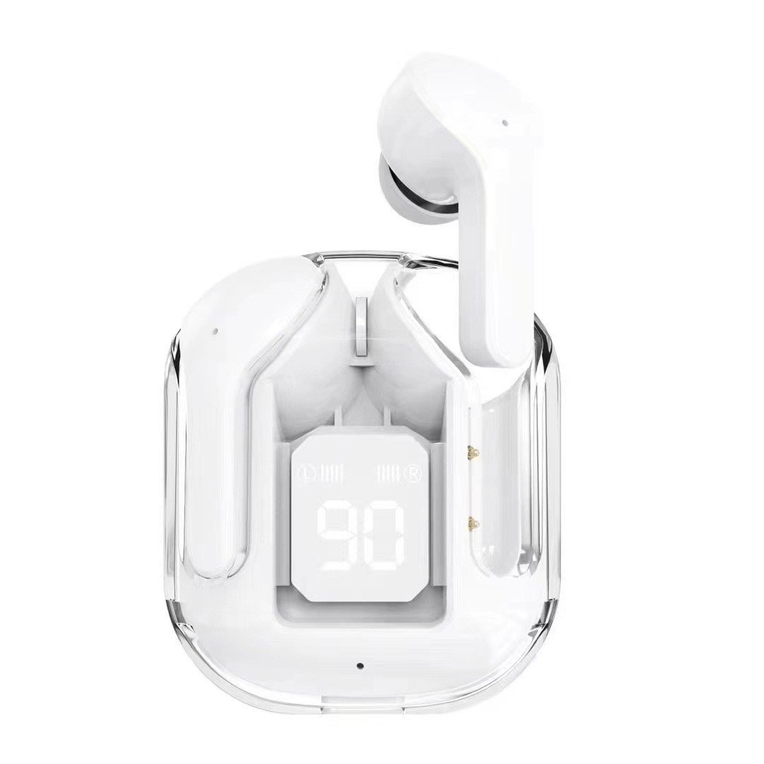 Wholesale Air31 T8 In-Ear Wireless Earbuds Transparent Crystal TWS Waterproof Noise Cancelling Gaming BT3.0