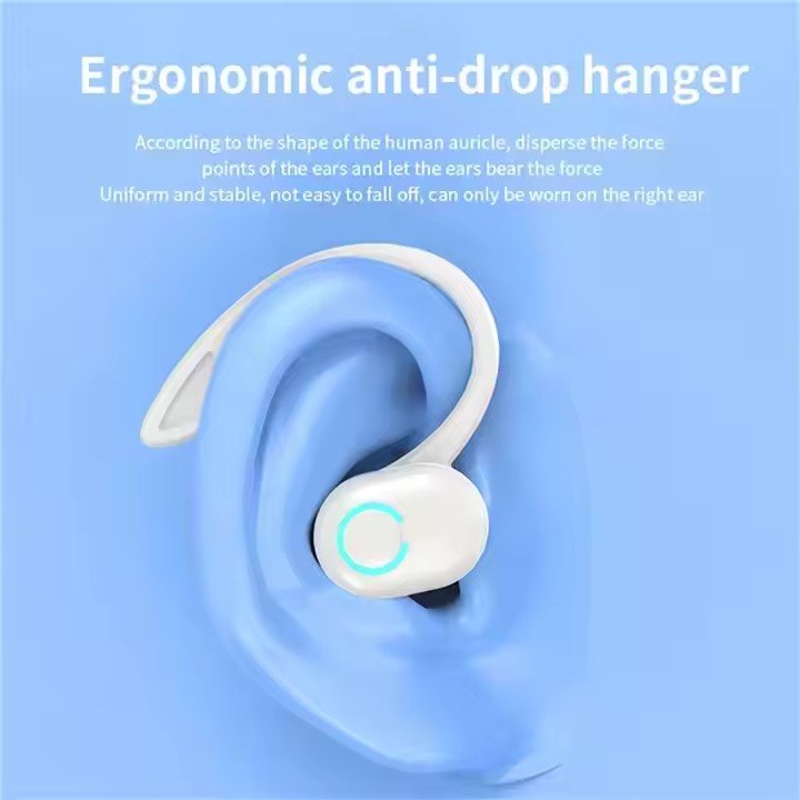 Earhook Wireless BT 5.2 Ear Hook Headset Low Delay Noise Reduction Single Ear Sports Business Wireless Waterproof Earbuds