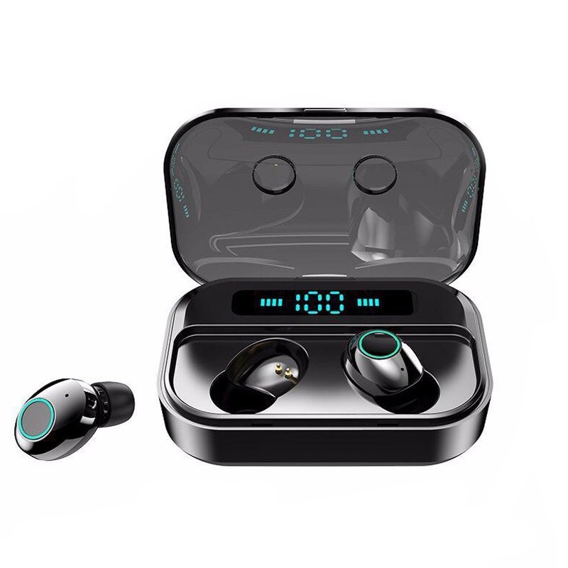 Yuniq Hot Sale V5.0 Led Battery Display Low Latency Hifi High Quality Noise Cancelling Sports Earphone With Powerbank Tws Tg02