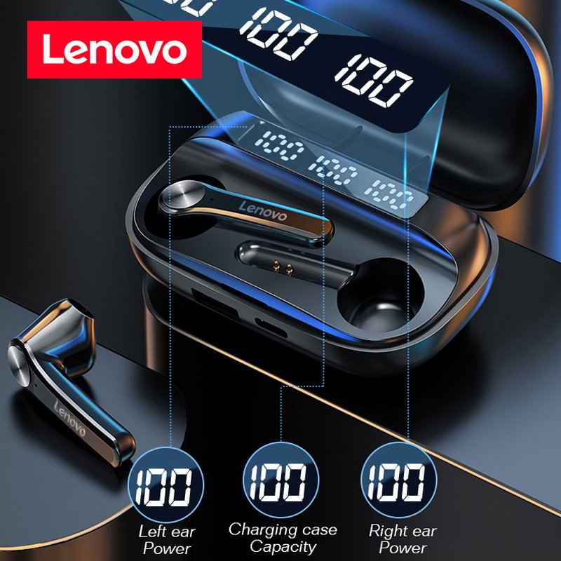 Original Lenovo QT81 TWS Earphones BT5.0 Earbuds Wireless Charging Box 9D Stereo Waterproof Headsets With Noise Cancelling