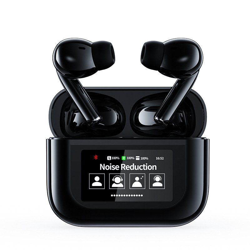 2024 Latest Model Intelligent LCD Touch Display Screen High Quality YW07 TWS ANC Earbuds Earphones Headsets
