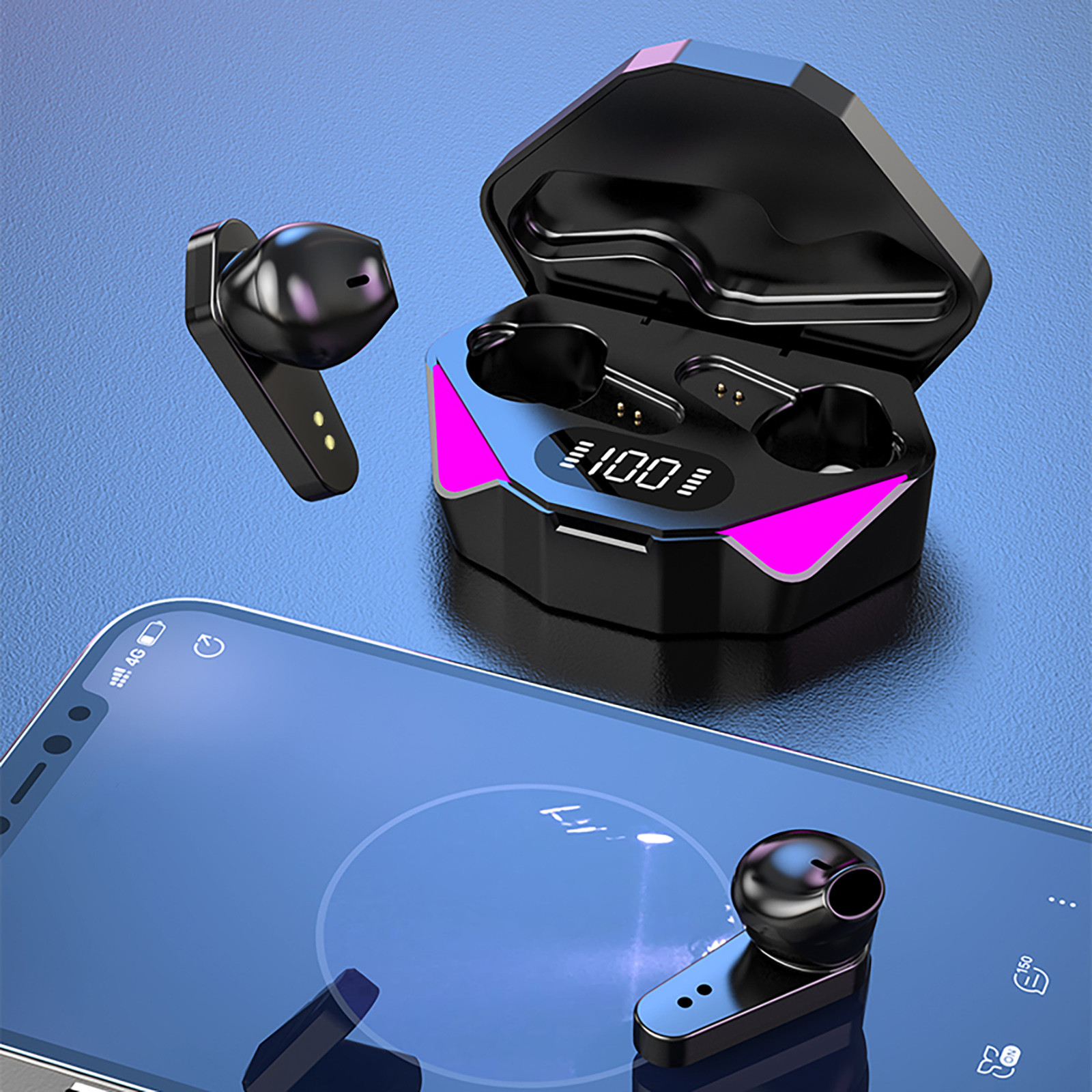 Super Heavy Bass Gaming Wireless Earphones X15 Earphone Earbuds With Large Capacity Power Bank For All Smart Phones