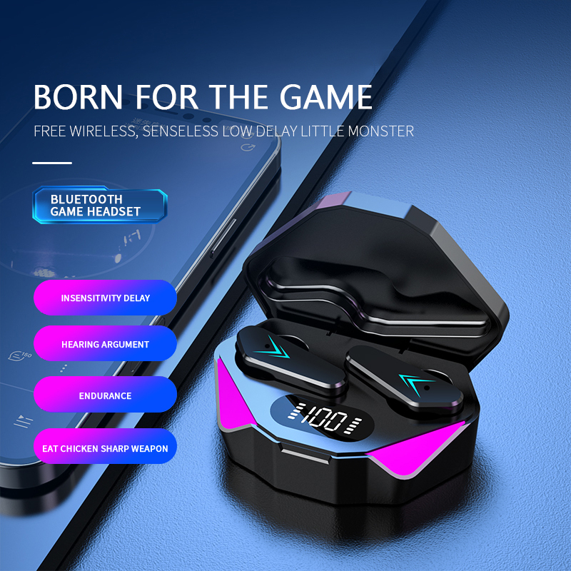 Super Heavy Bass Gaming Wireless Earphones X15 Earphone Earbuds With Large Capacity Power Bank For All Smart Phones