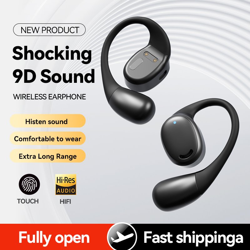 earbuds wireless Digital Display Battery Indicator JL Chipset Air Conduction Power Comfortable ear clip headphones