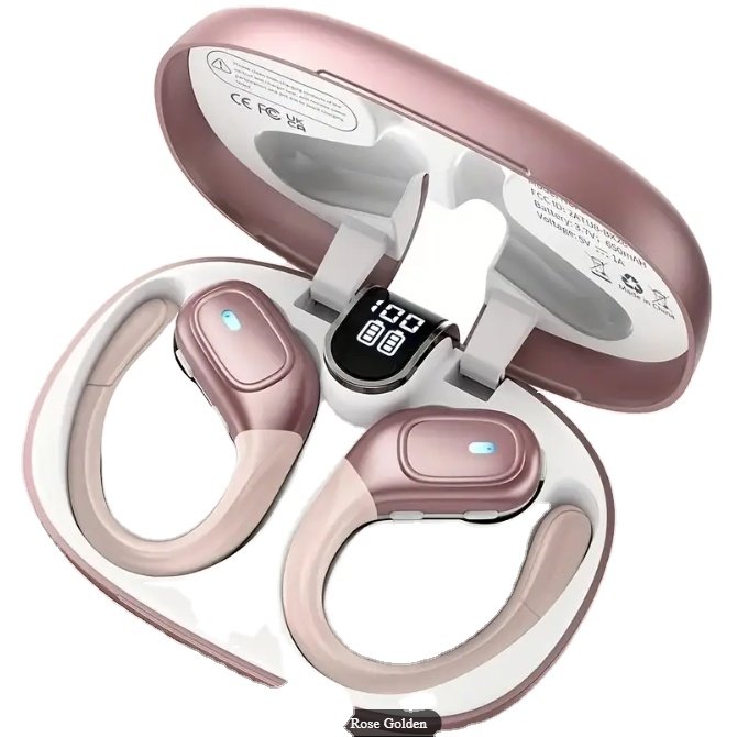 Wireless Headphones TWS HD Microphone HIFI Earphones 13mm Driver Touch control With display