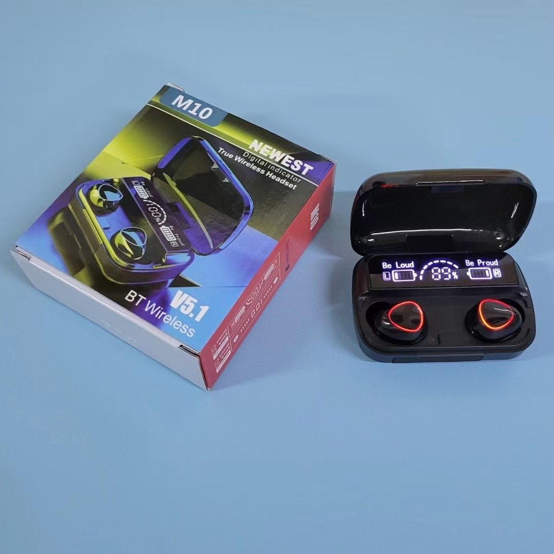 M10 Tws Wireless Headphones Bluetooth Earphone With Charging Box Led Sports Stereo Noise Canceling Earbuds Headsets For Xiaomi