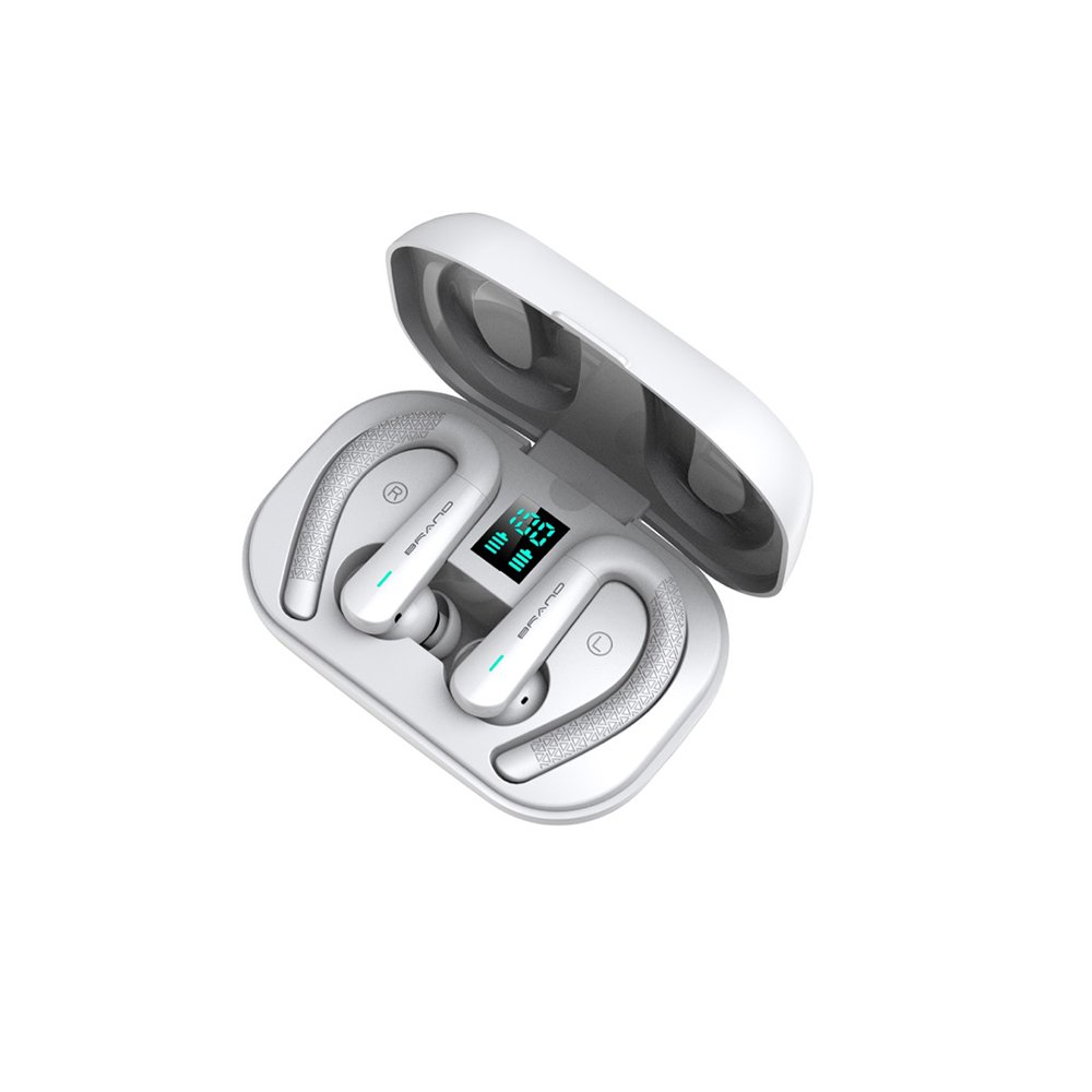 2022 LED Display Headset Ear Hook Wireless Sports Running Earphone OEM Logo BT 5.1 TWS Ear Hook Earbuds G200