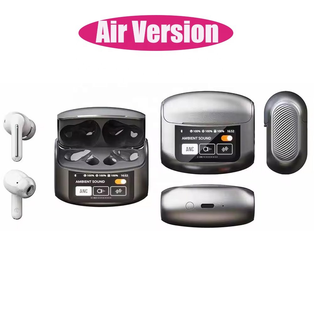 Air Version LED Full-Color Screen LCD Gaming in-ear Wireless Noise Cancelling Tws Earphones & Headphones