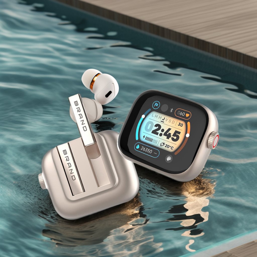 Factory Direct ANC Noise Cancelling TWS Earphones & Headphones ENC True Wireless Earbuds with Time Display