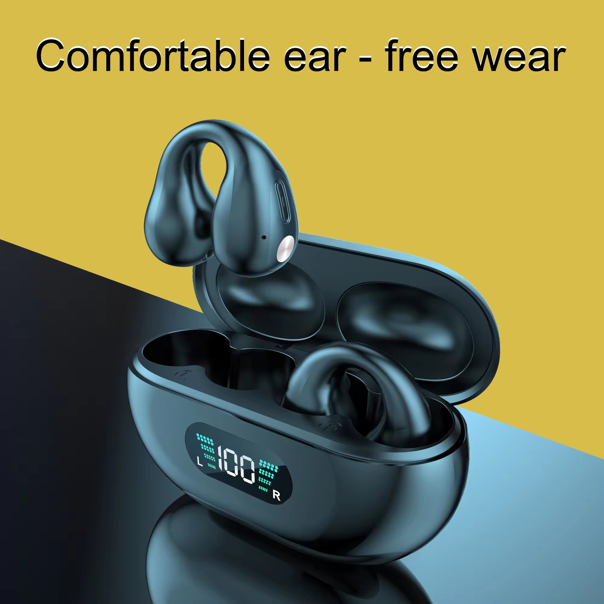Trend BT V5.3 LED Battery X22 Clip Earring Q80 Wireless In-Ear Gaming Headset Noise Cancelling TWS Earphones Headphones JL Bone