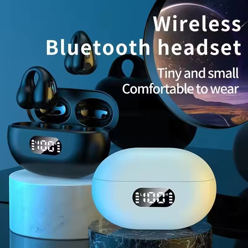 Trend BT V5.3 LED Battery X22 Clip Earring Q80 Wireless In-Ear Gaming Headset Noise Cancelling TWS Earphones Headphones JL Bone