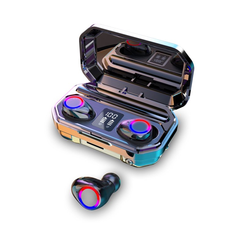 M12 TWS BT Earphone IPX7 Waterproof Earbuds 9D Stereo Headset Wireless Headphone with Flashlight