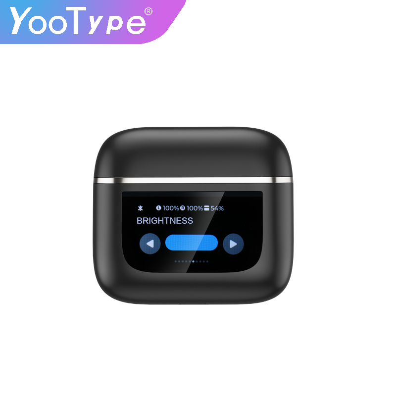 YooType 2024 Latest Trend TWS Earphone with Touchscreen ANC Noise Cancelling ENC Clear Call Earbuds Deep Bass Waterproof Headset