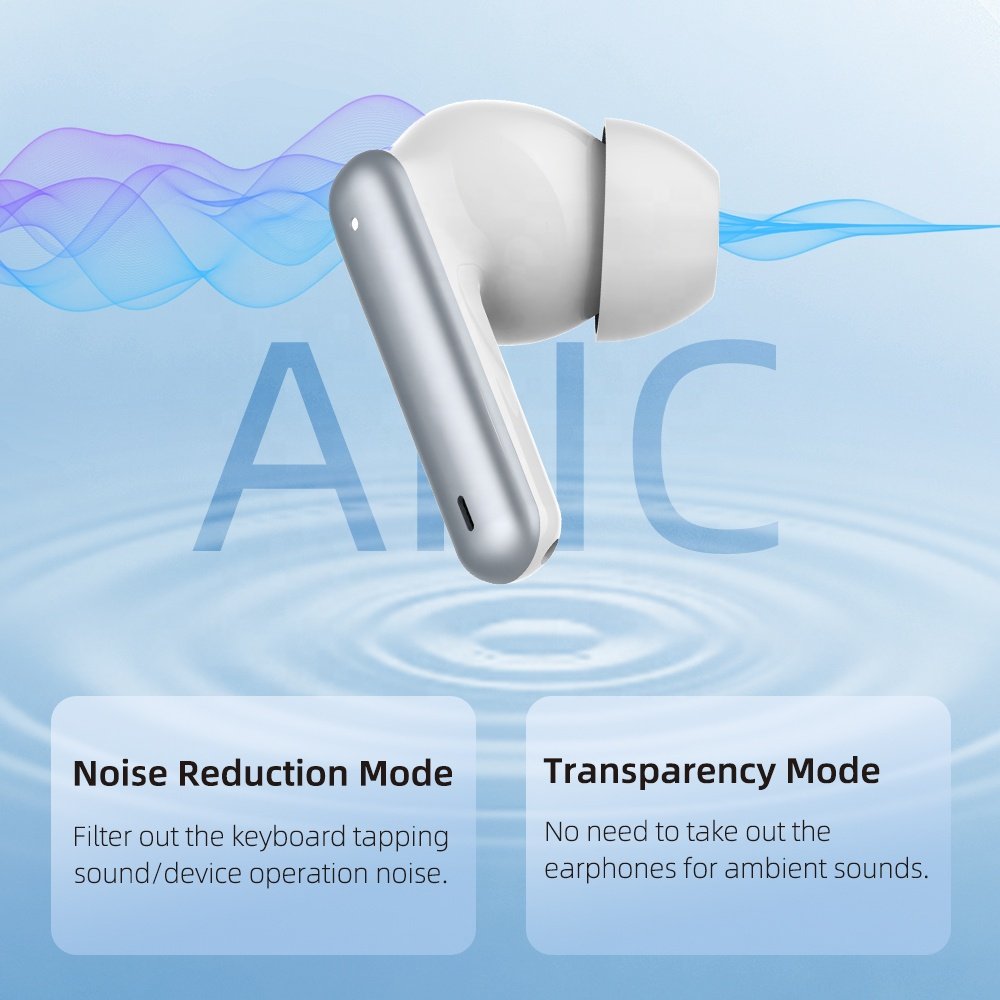 Top Seller Custom Logo Gaming Enc Mini Wireless Bluetooth 5.3 Earphone Anc Tws Active Noise Cancelling Earbuds