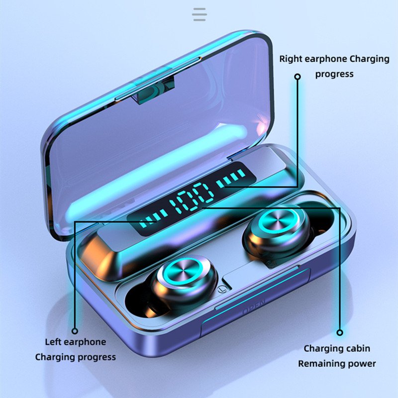 Hot Selling Noise Cancelling Sport Audifono Mini Tws 5.0 Wireless Headphones Bt Wireless Earbuds With 2000mah Charging Box